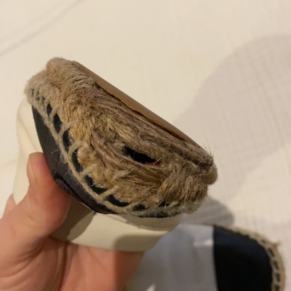 Tory Burch White and Black Espadrilles - Picture 8 of 12